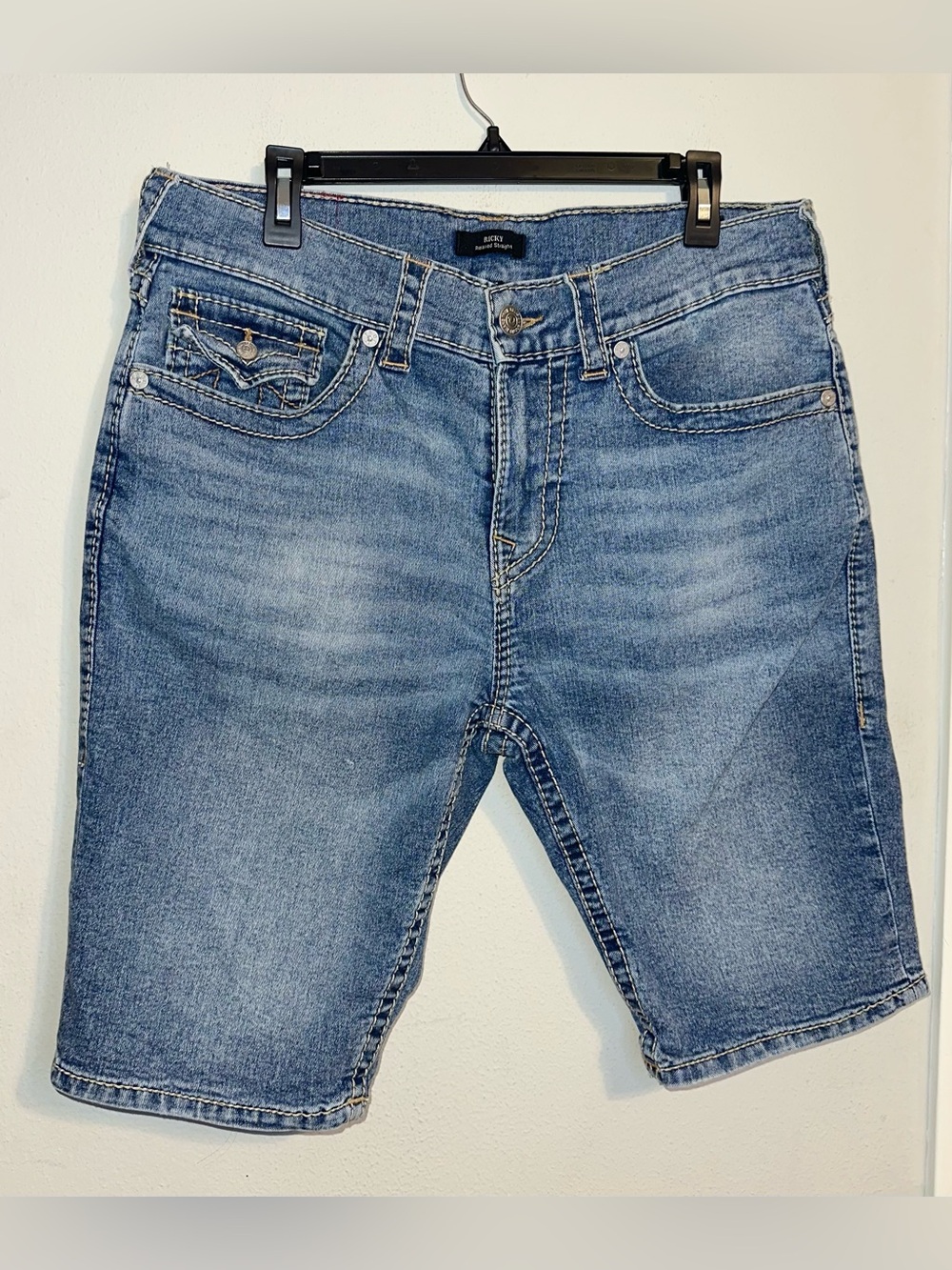 True Religion Blue Denim Shorts